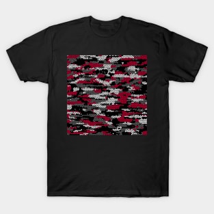 Camo Pattern - Red Grey T-Shirt